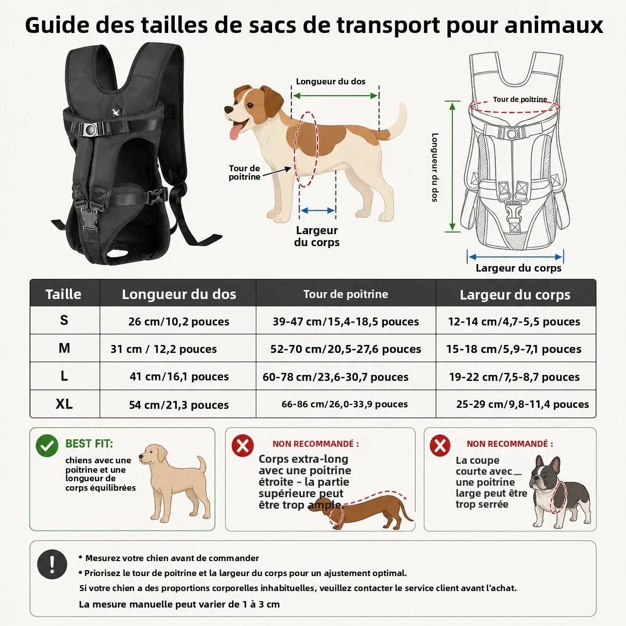 Sacs à dos de transport pour animaux de compagnie