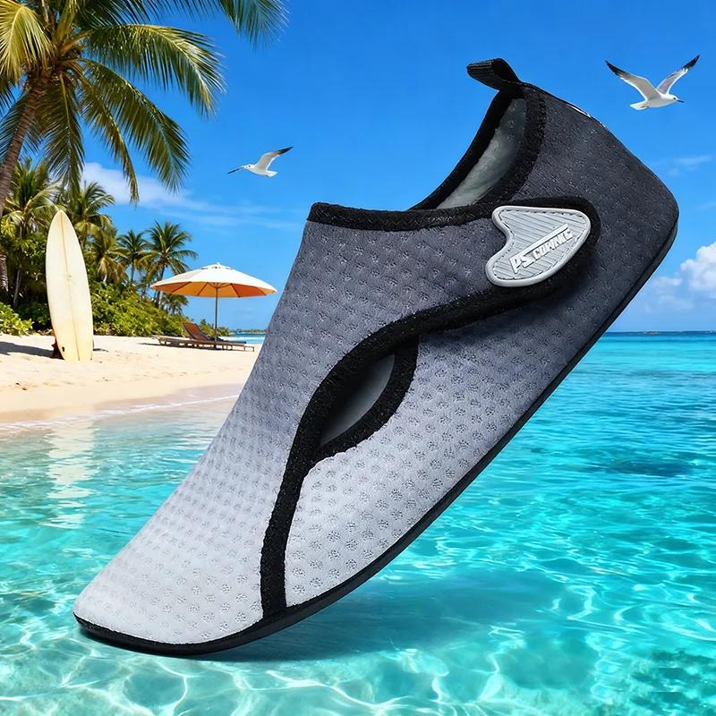 Chaussures de sports nautiques pieds nus chaussettes de yoga aquatique à séchage rapide à enfiler pour hommes femmes