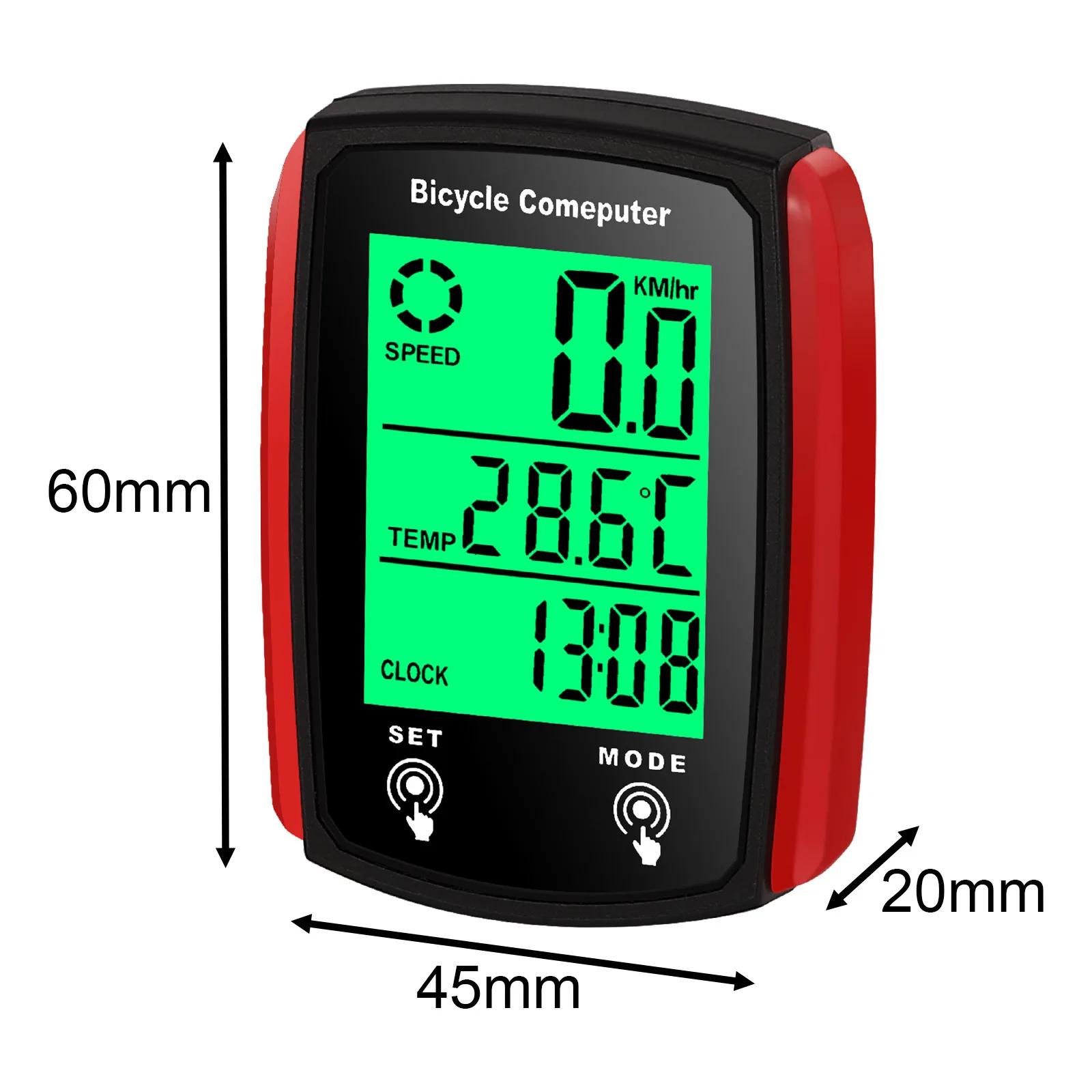 Ordinateur de vélo LCD numérique filaire, compteur de vitesse, odomètre de vitesse avec rétro-éclairage, accessoires de vélo