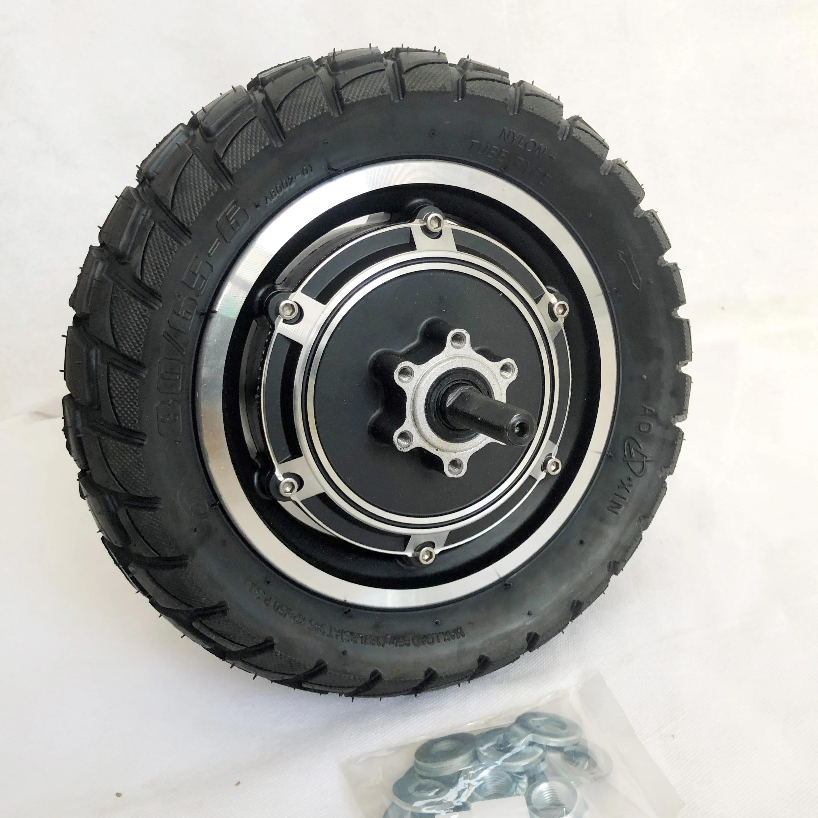 Roue de moteur de vélo électrique pour scooter pliant à double entraînement, 10 ", 24V, 36V, 500W, 48V, 800W, 1000W, DIY