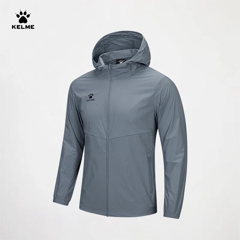 Veste de course homme Kelme imperméable capuche - Coupe-vent mince fitness alpinisme plein air