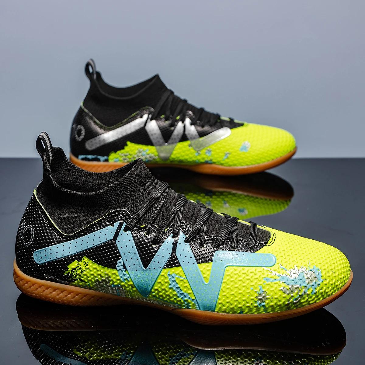 Chaussures football hommes fond plat - Entraînement confortable antidérapant durable adultes adolescents