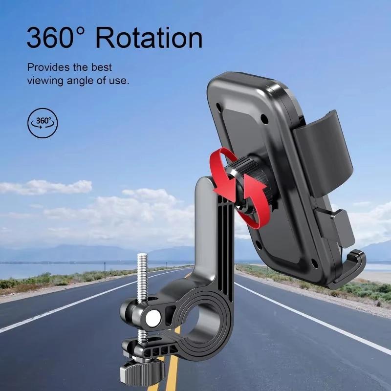 Support de téléphone de vélo moto verrouillage rapide rotatif