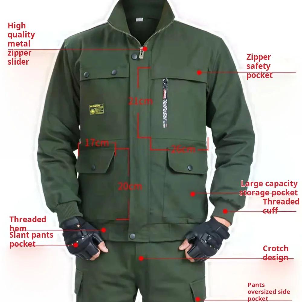 Vêtements de travail de protection pour hommes, anti-brûlure et anti-chaleur, tenue de chantier, ensemble haut et pantalon, vêtements de protection pour le travail