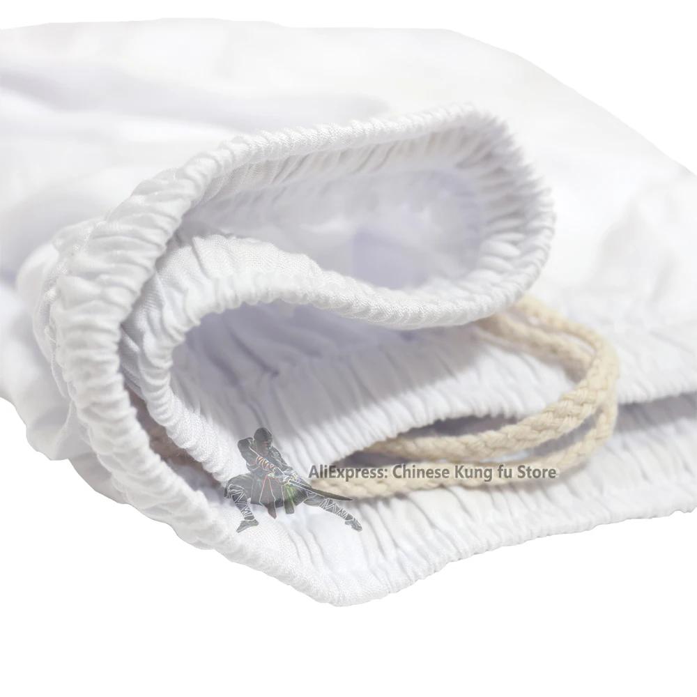 Pantalons coton arts martiaux Kung fu Tai chi noir blanc pour adultes enfants - Yoga méditation