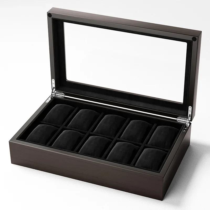 Boîte de rangement en bois pour montres mécaniques pour hommes