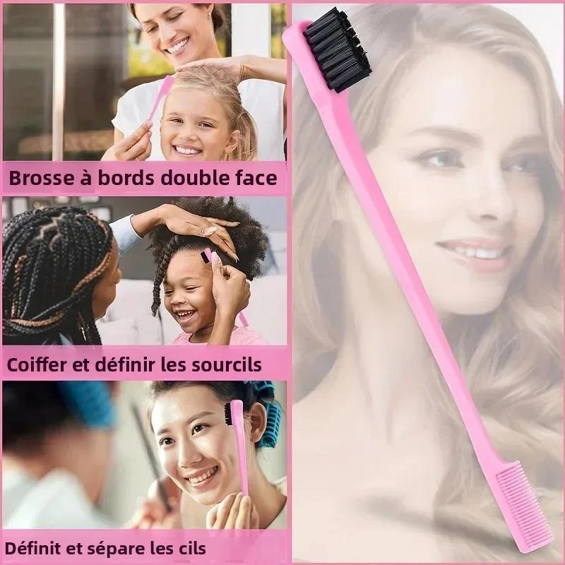 7 pièces/ensemble accessoires de beauté des cheveux poils queue de Rat bord peigne brosse à sourcils tresses
