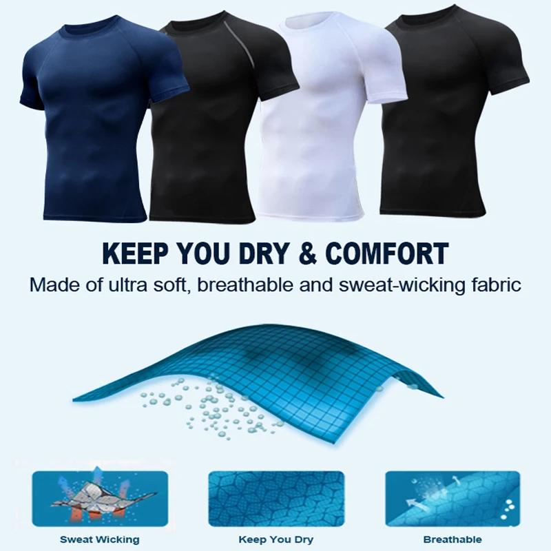 Chemise compression homme tête de mort - T-shirt sport séchage rapide anti-frottements pour running