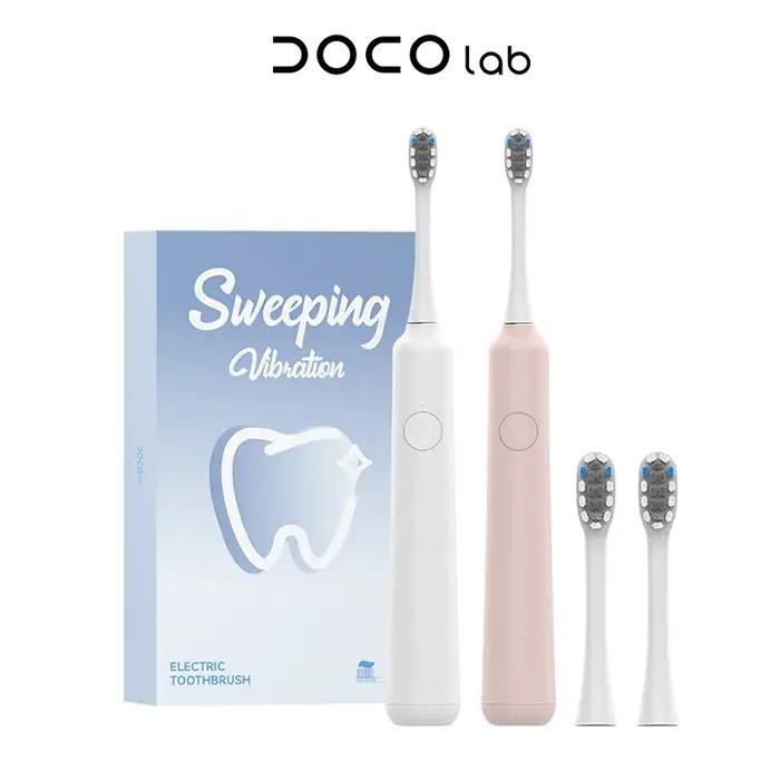 DOCOLAB brosse à dents électrique brosse à vibration sonique Mode 3 vitesses USB charge IPX7 étanche