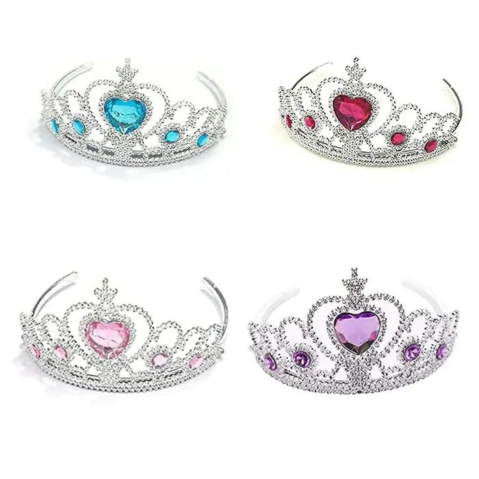 Accessoires de princesse Elsa, ensemble de déguisement pour petites filles, Costume de couronne Elsa