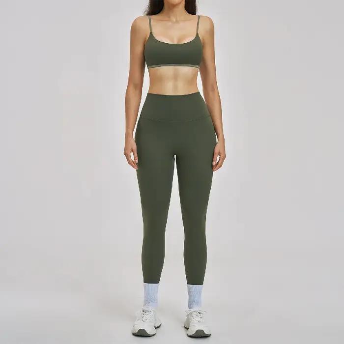Ensemble de yoga 2 pièces pour femme, tenue de sport, vêtements de fitness, ensemble de sport avec s