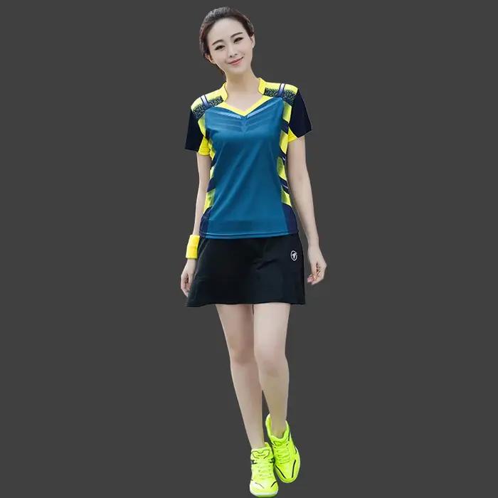 Chemise de Badminton sport hommes femmes marque séchage rapide respirant Tennis de Table équipe cour