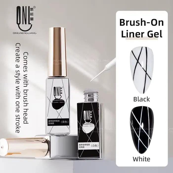 Verhéritage à ongles gel UV/LED, 7ml, blanc, noir, semi-continu