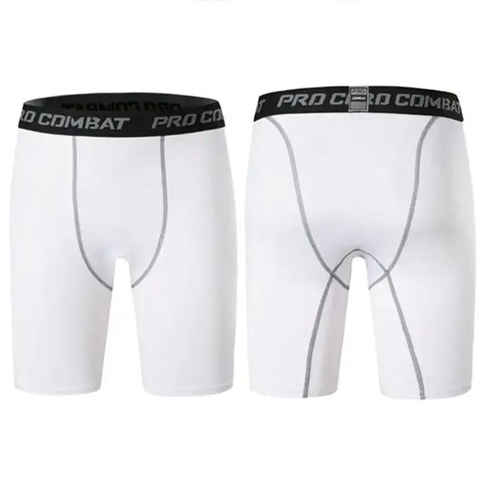 Leggings de sport pour hommes, pantalons de Compression, short quart de basket-ball, séchage rapide,