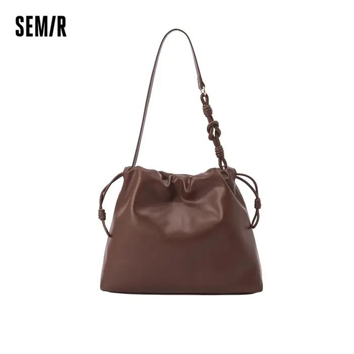 SEMIR-Sac à Main Rétro pour Femme, Fourre-Tout Français, Fouet Paresseux, Initié, Grande Capacité, P