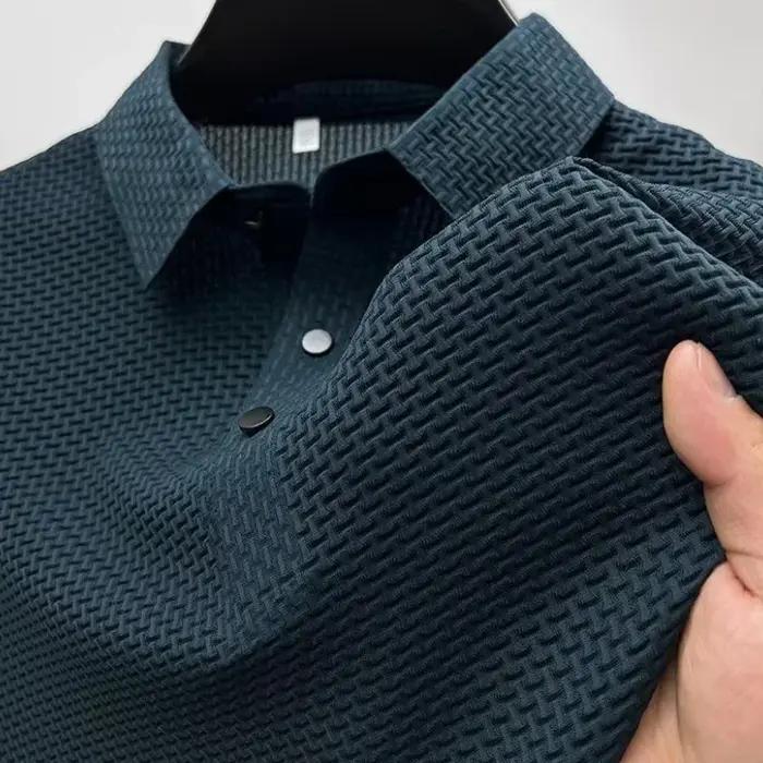 T-shirt homme soie glacée manches courtes frais respirant décontracté professionnel haut absorbant sueur