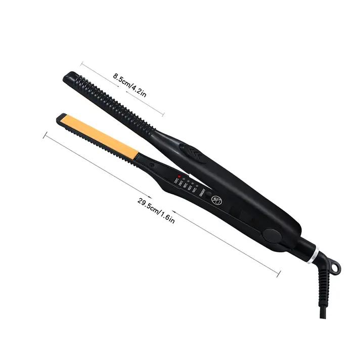 Lisseur et boucleur 2-en-1, petit fer plat en céramique, outil de coiffage pour cheveux courts, pour