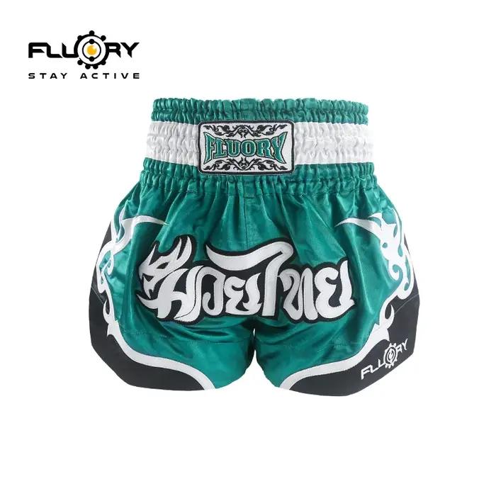 Fluory Thai boxe court hommes femmes enfants Fairtex Shorts MMA shorts pantalons de boxe Shorts brod