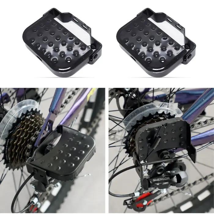 Repose-pieds pliant universel pour vélo électrique, avec ressort élastique, conception surdimensionnée, finition peinture résistante à la rouille