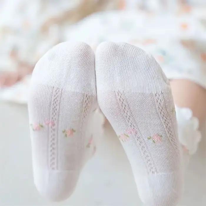 5 paires/lot mignon enfants chaussettes pour filles garçons coton solide princesse enfants chaussett