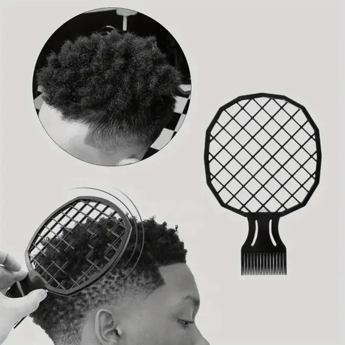 Ensemble combiné d'outils de coiffure pour tresses de cheveux, peigne à grille de cheveux noirs + br