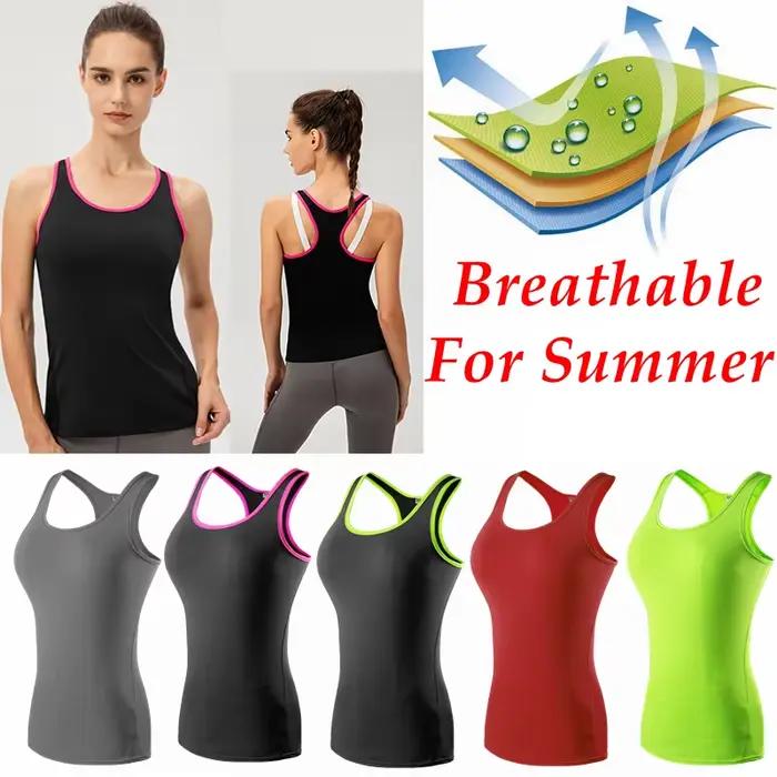 T-shirt sport femme décontracté yoga course gym séchage rapide manches courtes entraînement