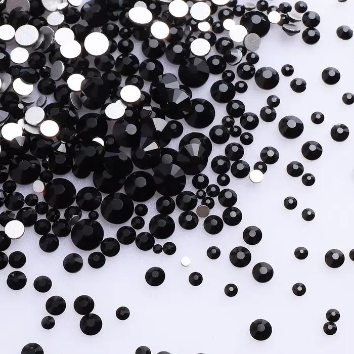 1440 pièces mélange taille verre Flatback strass paillettes cristal AB diamant rond Non correcteur c