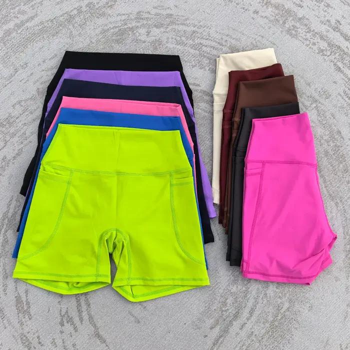 Short de Yoga taille haute pour femmes, pantalon Push-Up pour gymnastique, levage des hanches, poche