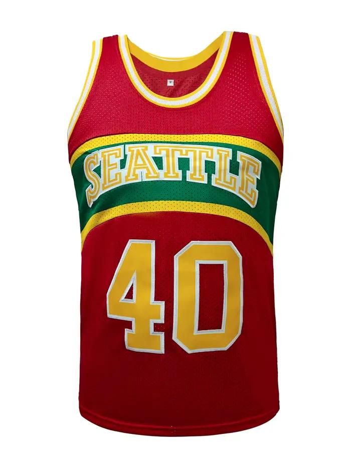 Maillot de basket-ball pour hommes, lettres et chiffres brodés, gilet ample et respirant sans manche