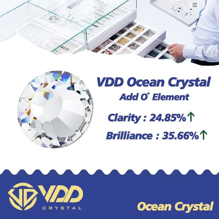 VDD mélange taille SS4-SS20 1440 pièces verre cristal Strass Flatback haute qualité Strass pierres p