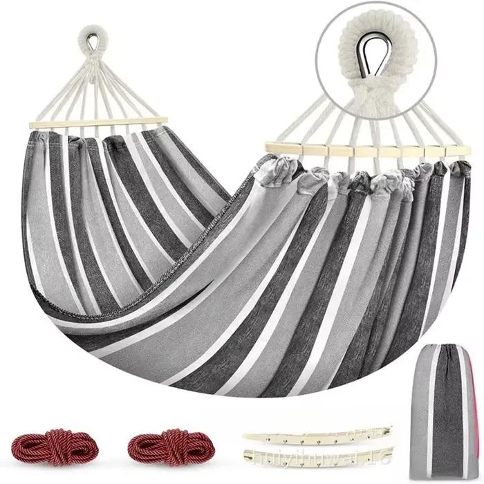 Hamac de Camping en tissu épais et Durable, hamac simple en toile, chaise pivotante de voyage, lit s