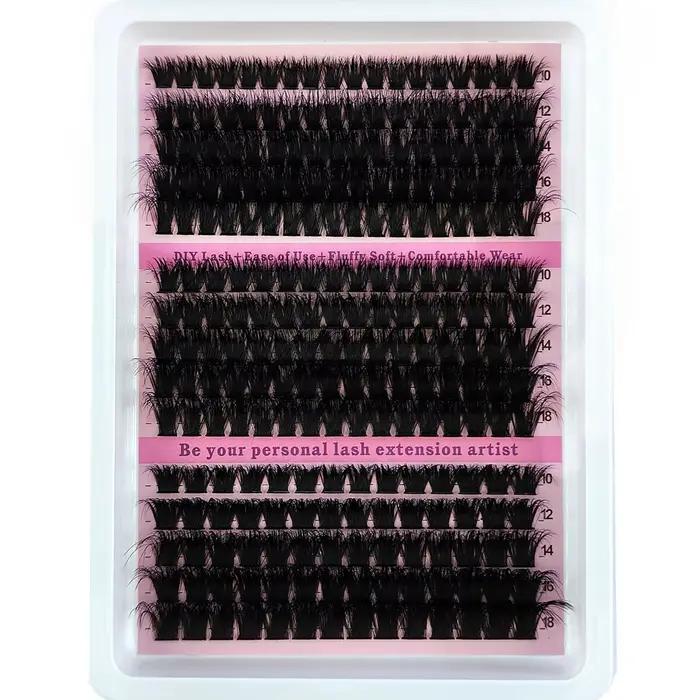 HBZGTLAD 15 rangées de cils moelleux 60D-100D grappes de cils épais naturels D/CC/DD cils individuel