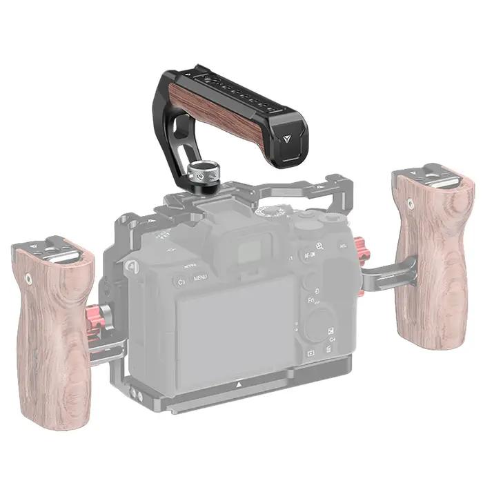 Poignée supérieure universelle pour appareil photo, avec chaussure froide, trou de vis 3/8 Arri 1/4,