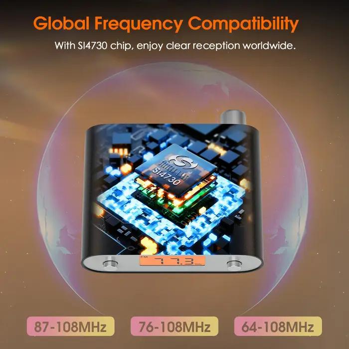 Douk Audio-Mini Radio FM Transistor Universel, Recherche Manuelle ou existent avec Écran d'Affichage