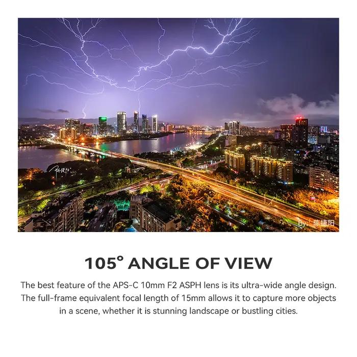 TTArtisan APS-C 10mm F2 ASPH 105 ° Objectif ultra grand angle pour appareil photo photographie Son