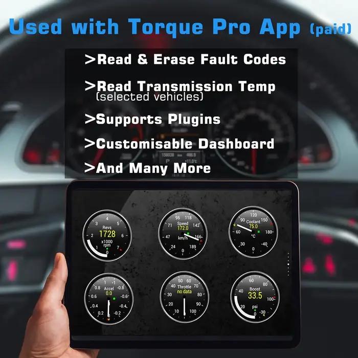 Veepeak Mini Scanner Bluetooth OBD2 pour Android, Outil de Diagnostic Automobile OBD II, Lecteur de