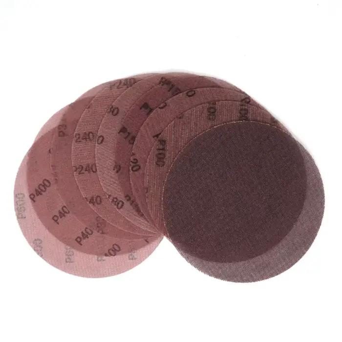 10 pièces disques abrasifs de 5 pouces 80 100 120 180 240 320 grain maille abrasif sans poussière as