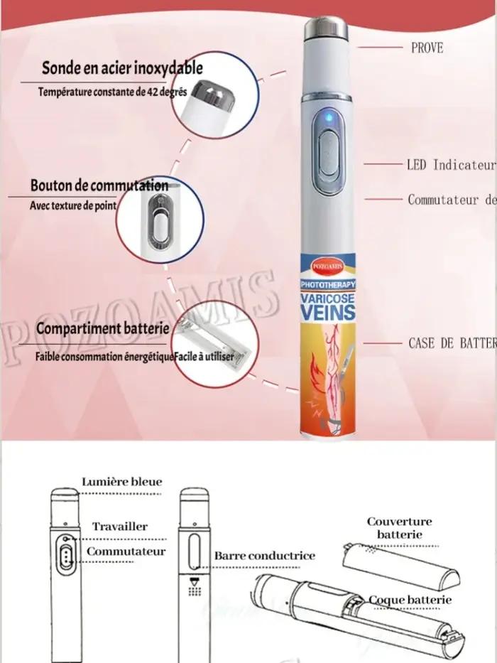 2025, stylo bleu jambe, soin des mains et des pieds
