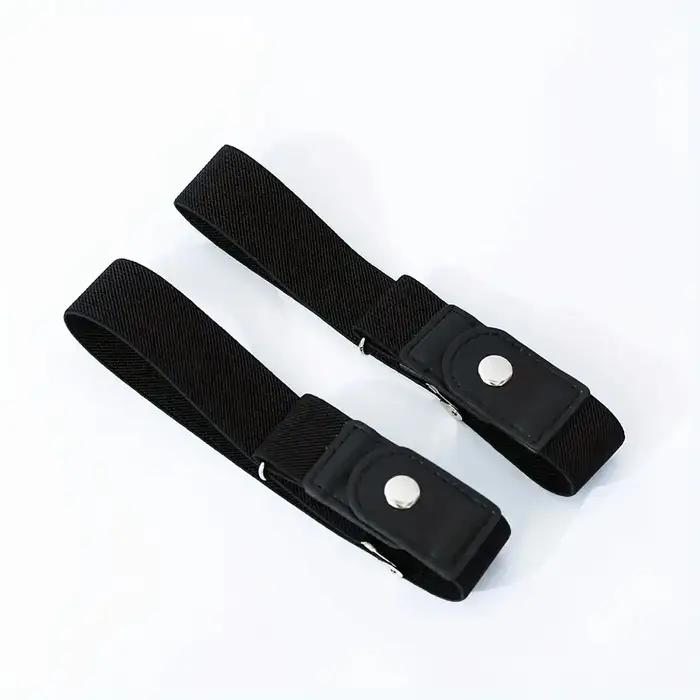2 pièces/ensemble sans boucle ceinture élastique pour femmes hommes unisexe ceinture extensible pour