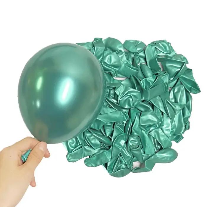 Ballons d'anniversaire en métal, 5/10/18 pouces, métallique, bleu, vert, argent, Chrome, or Rose, dé