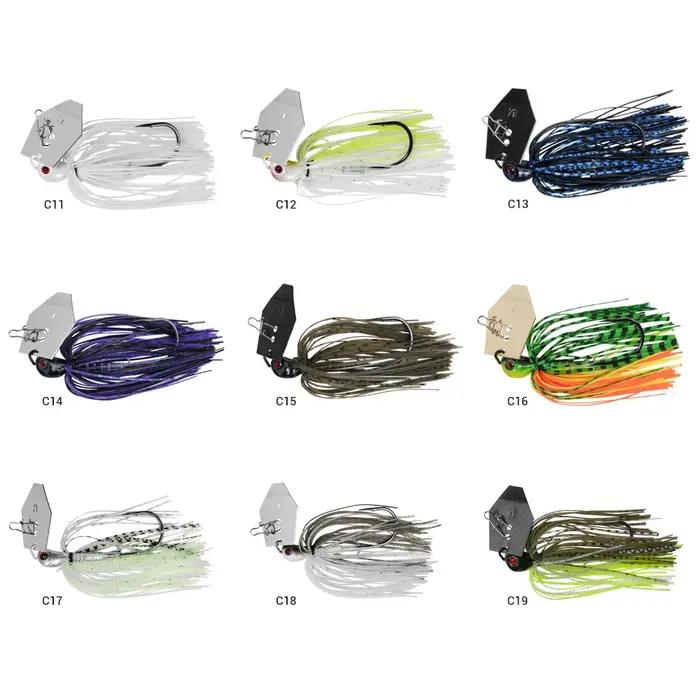 Noeby Chatterbait 10.5g 14g 21g 28g 35g lame gabarit aiguille Stinger crochet fil de Vibration puiss