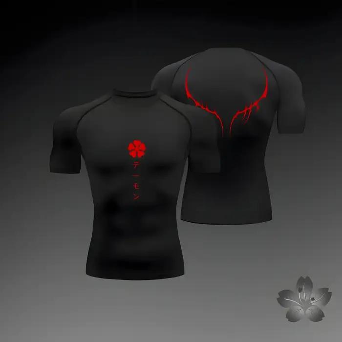 Hommes Compression chemise Anime Sport séchage rapide t-shirts de gymnastique Fitness athlétique sou