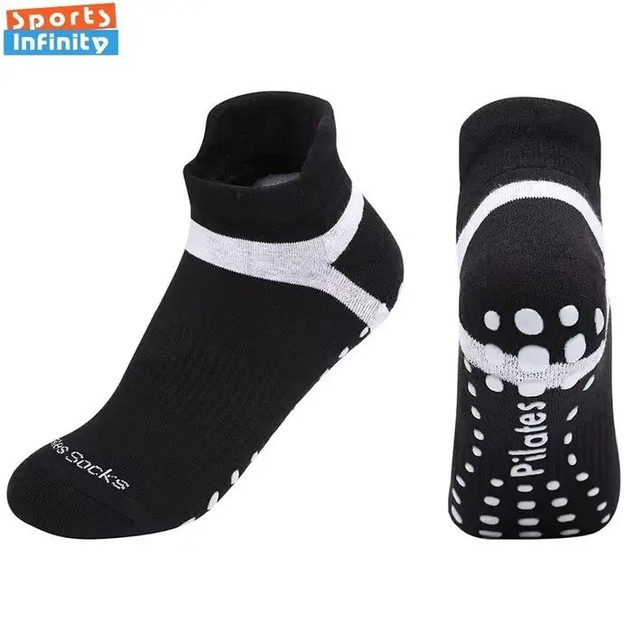 Chaussettes de yoga respirantes en coton non ald pour hommes et femmes, grande taille, silicone, fit