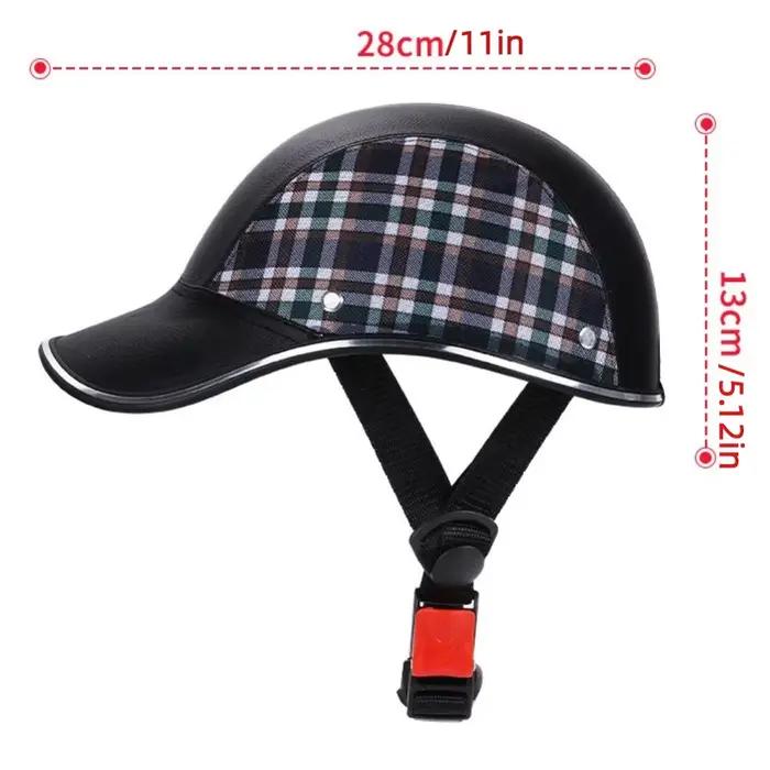 Casque vélo style casquette baseball sécurité demi casque moto réglable homme femme occasion randonnée sortie quotidienne