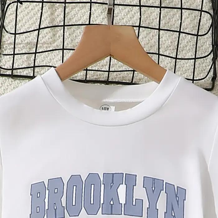 Vêtements assortis pour filles de 8 à 12 ans, couleur unie, vêtements décontractés quotidiens pour f