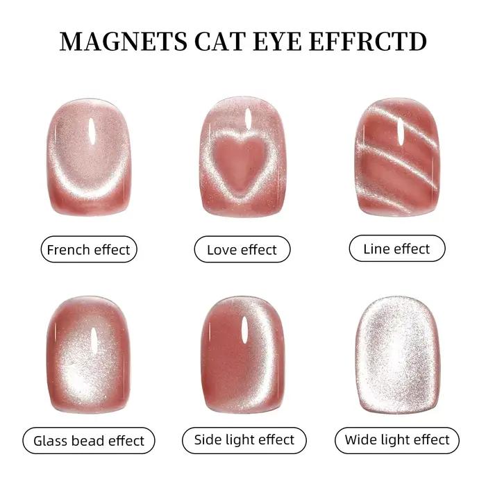 Aimants détachables 3 en 1 pour Nail Art, effet œil de chat, motif serpent, Nail Art français pour b