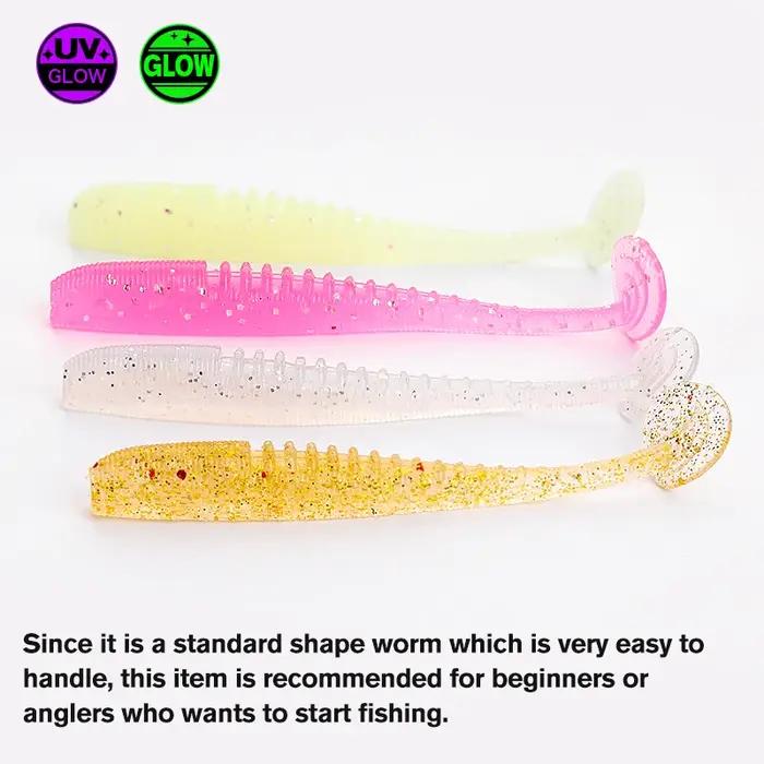 TSURINOYA T queue appât souple leurre de pêche FLEX 38mm 0.4g 20 pièces jeu de lumière artificiel Si