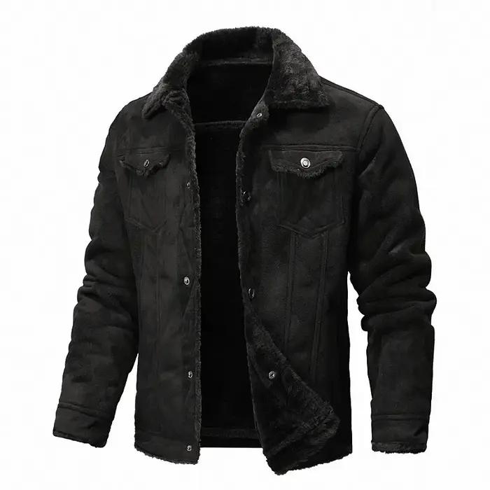 Hommes vêtements de haute qualité mâle épaissir veste en cuir hommes veste chaude jeunesse mode mant