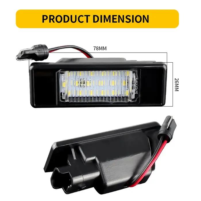 Plaque d'immatriculation au xénon blanc LED sans erreur, 2 pièces, lumière pour Infiniti Q50 Nissan