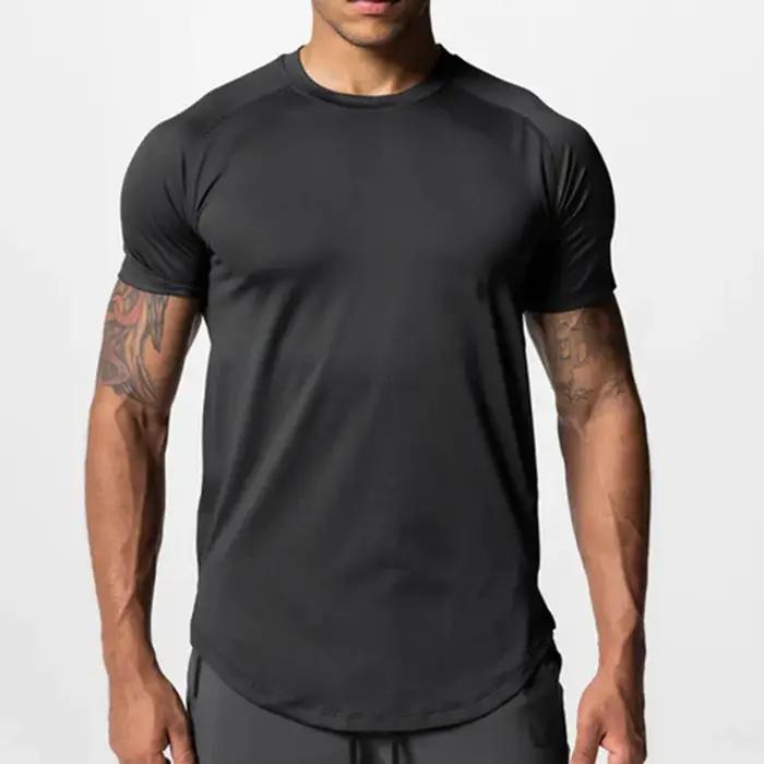 Chemise manches courtes homme 2025 séchage rapide - Sweat fitness course hydratant col rond - Entraînement sport
